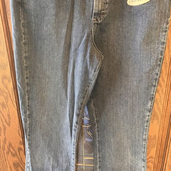 NWT Lee Women's Size 14 Long Relaxed High Rise Bootcut Denim Blue Jeans MSRP $40 - Picture 6 of 16